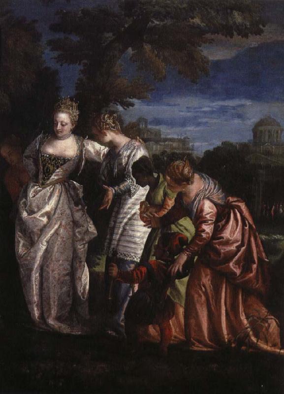 Paolo Veronese faraos dotter moses hittas i vassen